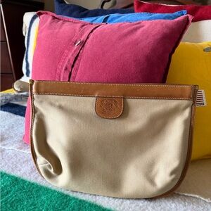 GHURKA Vintage 1984 Leather & Canvas Bag #38 ‘The Cache’ - Size OS